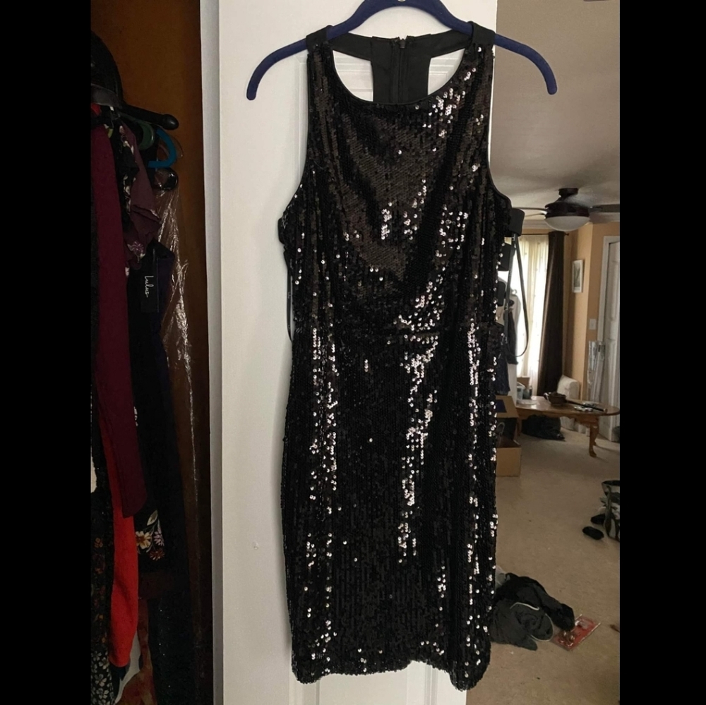 Sequin Little Black Dress